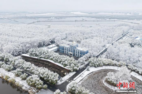 10月17日,吉林镇赉,莫莫格湿地银装素裹。(资料图) 潘晟昱 摄 10月17日,吉林镇赉,莫莫格湿地银装素裹。(资料图) 潘晟昱 摄