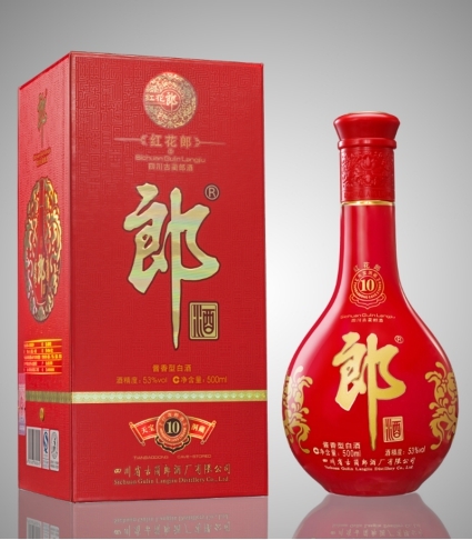 【53度红花郎10年】上海红花郎价格\/批发直销